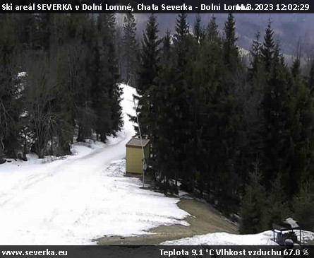 Ski areál SEVERKA v Dolní Lomné - Chata Severka - Dolní Lomná - 14.3.2023 v 12:02