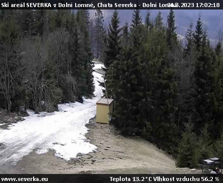 Ski areál SEVERKA v Dolní Lomné - Chata Severka - Dolní Lomná - 24.3.2023 v 17:02