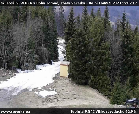 Ski areál SEVERKA v Dolní Lomné - Chata Severka - Dolní Lomná - 25.3.2023 v 12:02