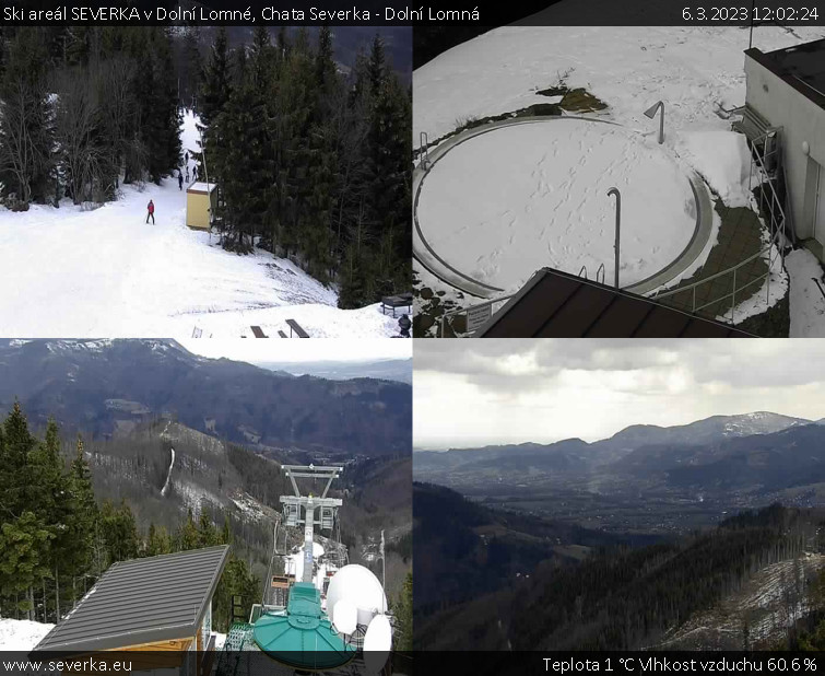 Ski areál SEVERKA v Dolní Lomné - Chata Severka - Dolní Lomná - 6.3.2023 v 12:02