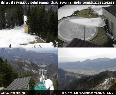 Ski areál SEVERKA v Dolní Lomné - Chata Severka - Dolní Lomná - 13.3.2023 v 12:02