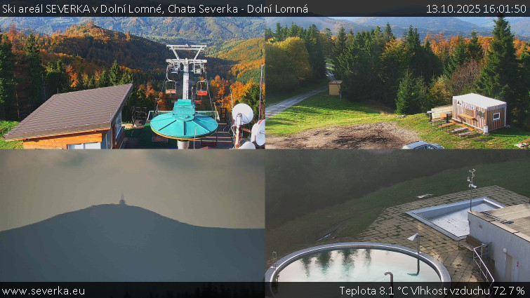 Ski areál SEVERKA v Dolní Lomné - Chata Severka - Dolní Lomná - 13.10.2025 v 16:01 Ski areál SEVERKA v Dolní Lomné - Chata Severka - Dolní Lomná - 13.10.2025 v 16:01