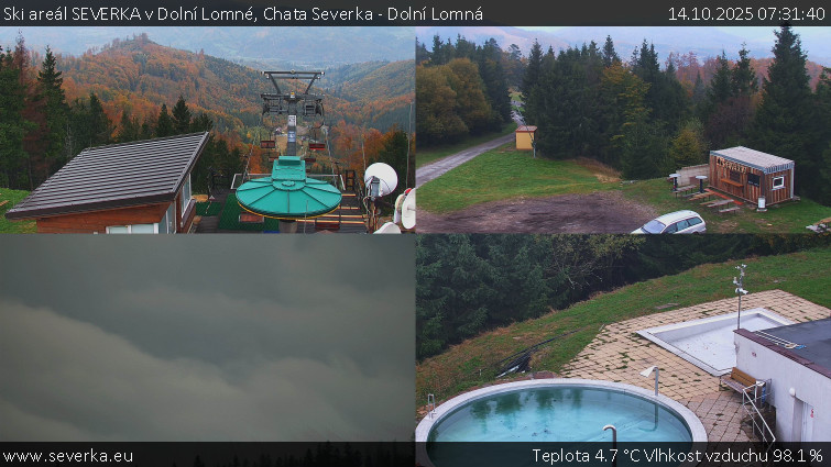 Ski areál SEVERKA v Dolní Lomné - Chata Severka - Dolní Lomná - 14.10.2025 v 07:31 Ski areál SEVERKA v Dolní Lomné - Chata Severka - Dolní Lomná - 14.10.2025 v 07:31