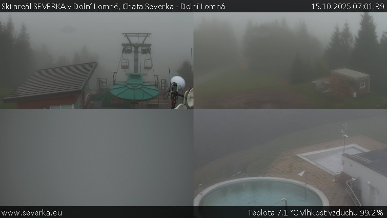 Ski areál SEVERKA v Dolní Lomné - Chata Severka - Dolní Lomná - 15.10.2025 v 07:01 Ski areál SEVERKA v Dolní Lomné - Chata Severka - Dolní Lomná - 15.10.2025 v 07:01