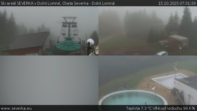 Ski areál SEVERKA v Dolní Lomné - Chata Severka - Dolní Lomná - 15.10.2025 v 07:31 Ski areál SEVERKA v Dolní Lomné - Chata Severka - Dolní Lomná - 15.10.2025 v 07:31