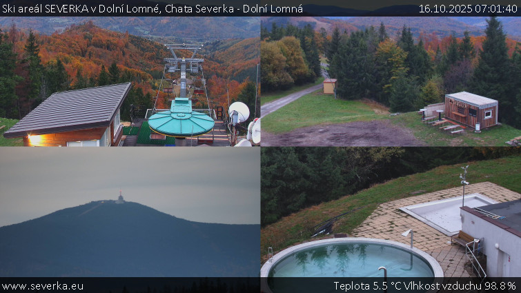 Ski areál SEVERKA v Dolní Lomné - Chata Severka - Dolní Lomná - 16.10.2025 v 07:01 Ski areál SEVERKA v Dolní Lomné - Chata Severka - Dolní Lomná - 16.10.2025 v 07:01