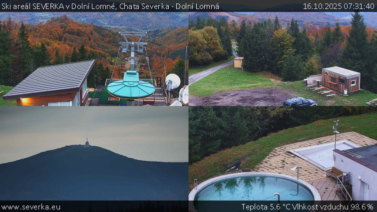 Ski areál SEVERKA v Dolní Lomné - Chata Severka - Dolní Lomná - 16.10.2025 v 07:31 Ski areál SEVERKA v Dolní Lomné - Chata Severka - Dolní Lomná - 16.10.2025 v 07:31