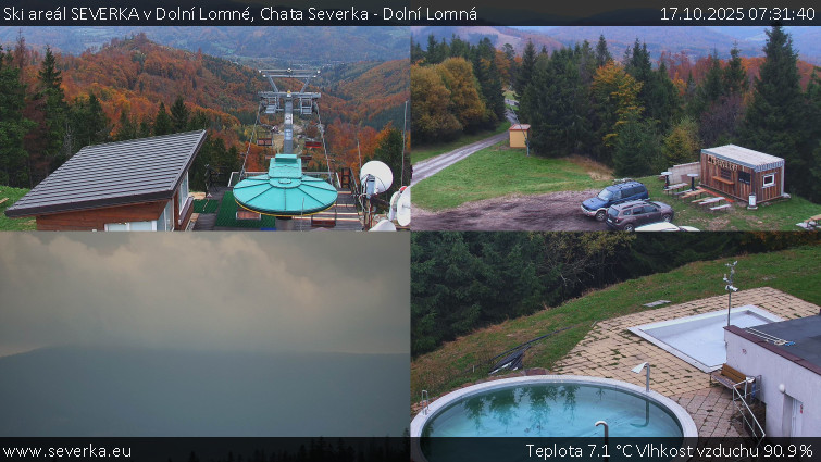 Ski areál SEVERKA v Dolní Lomné - Chata Severka - Dolní Lomná - 17.10.2025 v 07:31 Ski areál SEVERKA v Dolní Lomné - Chata Severka - Dolní Lomná - 17.10.2025 v 07:31