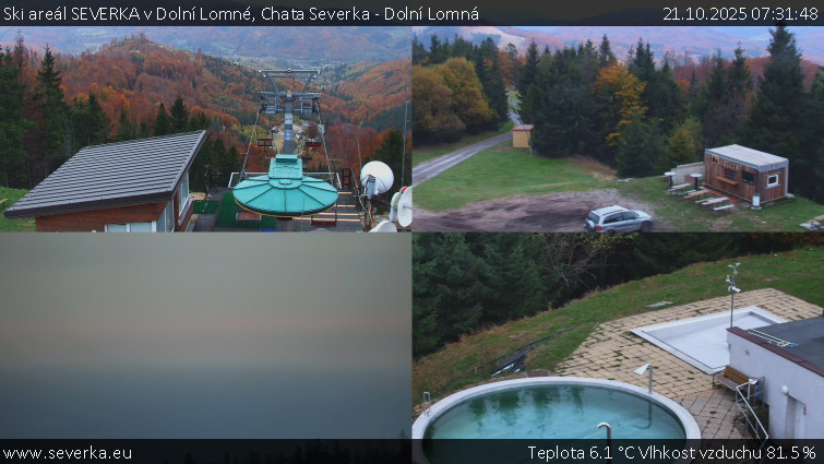 Ski areál SEVERKA v Dolní Lomné - Chata Severka - Dolní Lomná - 21.10.2025 v 07:31 Ski areál SEVERKA v Dolní Lomné - Chata Severka - Dolní Lomná - 21.10.2025 v 07:31