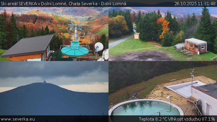 Ski areál SEVERKA v Dolní Lomné - Chata Severka - Dolní Lomná - 26.10.2025 v 11:31 Ski areál SEVERKA v Dolní Lomné - Chata Severka - Dolní Lomná - 26.10.2025 v 11:31