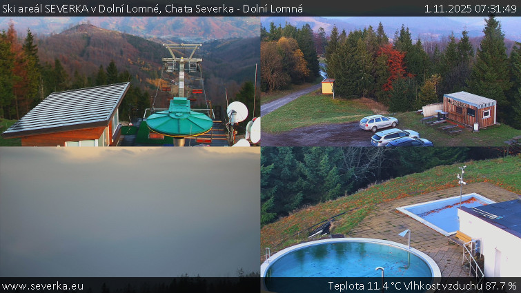 Ski areál SEVERKA v Dolní Lomné - Chata Severka - Dolní Lomná - 1.11.2025 v 07:31 Ski areál SEVERKA v Dolní Lomné - Chata Severka - Dolní Lomná - 1.11.2025 v 07:31