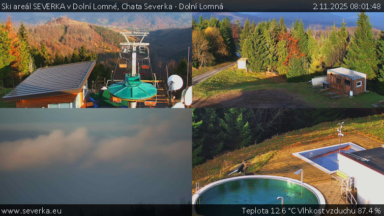 Ski areál SEVERKA v Dolní Lomné - Chata Severka - Dolní Lomná - 2.11.2025 v 08:01 Ski areál SEVERKA v Dolní Lomné - Chata Severka - Dolní Lomná - 2.11.2025 v 08:01