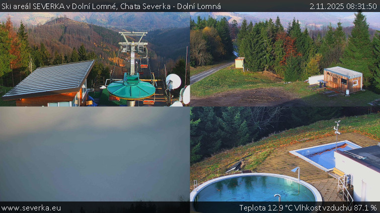 Ski areál SEVERKA v Dolní Lomné - Chata Severka - Dolní Lomná - 2.11.2025 v 08:31 Ski areál SEVERKA v Dolní Lomné - Chata Severka - Dolní Lomná - 2.11.2025 v 08:31