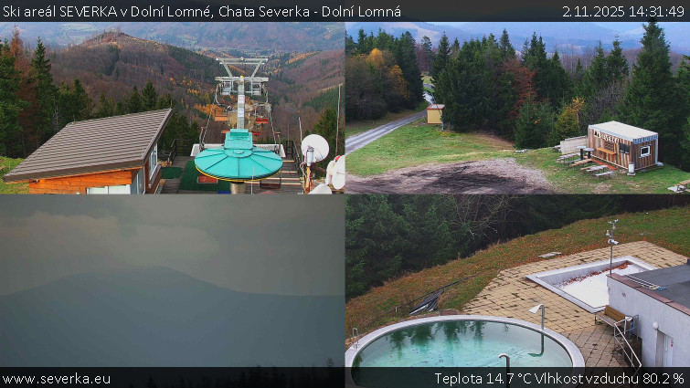 Ski areál SEVERKA v Dolní Lomné - Chata Severka - Dolní Lomná - 2.11.2025 v 14:31 Ski areál SEVERKA v Dolní Lomné - Chata Severka - Dolní Lomná - 2.11.2025 v 14:31