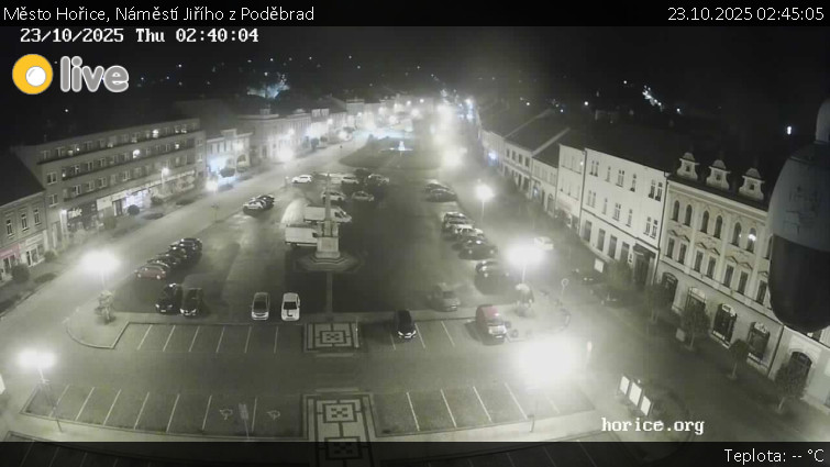 Město Hořice - Náměstí Jiřího z Poděbrad - 23.10.2025 v 02:45 Město Hořice - Náměstí Jiřího z Poděbrad - 23.10.2025 v 02:45