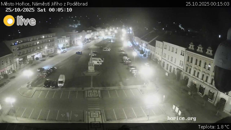 Město Hořice - Náměstí Jiřího z Poděbrad - 25.10.2025 v 00:15 Město Hořice - Náměstí Jiřího z Poděbrad - 25.10.2025 v 00:15