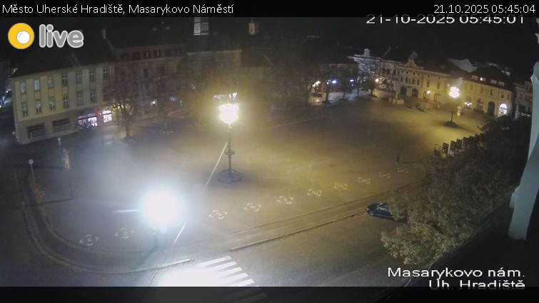 Město Uherské Hradiště - Masarykovo Náměstí - 21.10.2025 v 05:45 Město Uherské Hradiště - Masarykovo Náměstí - 21.10.2025 v 05:45