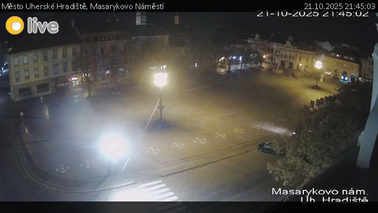 Město Uherské Hradiště - Masarykovo Náměstí - 21.10.2025 v 21:45 Město Uherské Hradiště - Masarykovo Náměstí - 21.10.2025 v 21:45