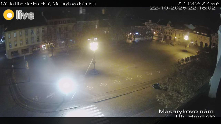 Město Uherské Hradiště - Masarykovo Náměstí - 22.10.2025 v 22:15 Město Uherské Hradiště - Masarykovo Náměstí - 22.10.2025 v 22:15