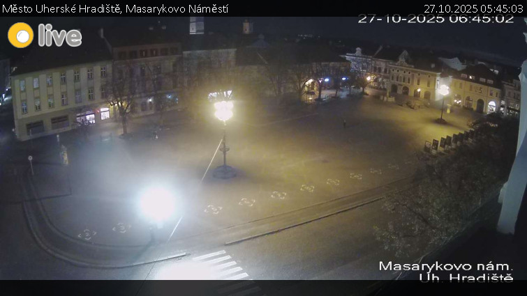 Město Uherské Hradiště - Masarykovo Náměstí - 27.10.2025 v 05:45 Město Uherské Hradiště - Masarykovo Náměstí - 27.10.2025 v 05:45
