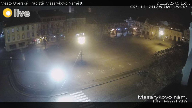 Město Uherské Hradiště - Masarykovo Náměstí - 2.11.2025 v 05:15 Město Uherské Hradiště - Masarykovo Náměstí - 2.11.2025 v 05:15