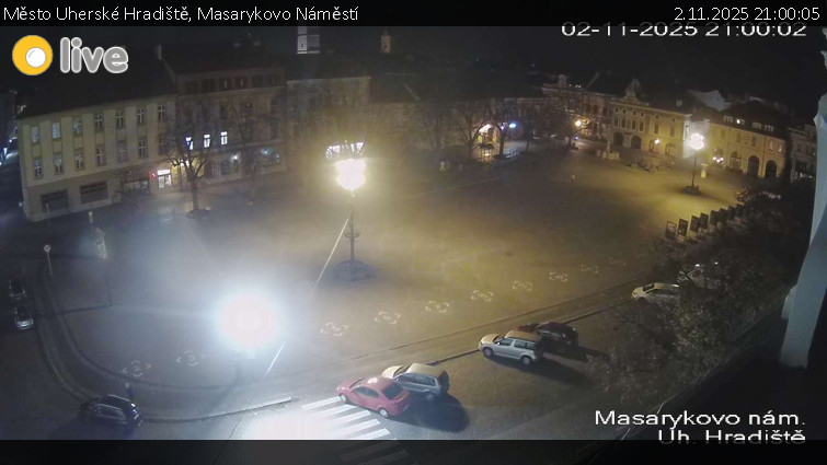 Město Uherské Hradiště - Masarykovo Náměstí - 2.11.2025 v 21:00 Město Uherské Hradiště - Masarykovo Náměstí - 2.11.2025 v 21:00