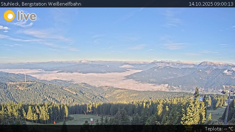 Stuhleck - Bergstation Weißenelfbahn - 14.10.2025 v 09:00 Stuhleck - Bergstation Weißenelfbahn - 14.10.2025 v 09:00