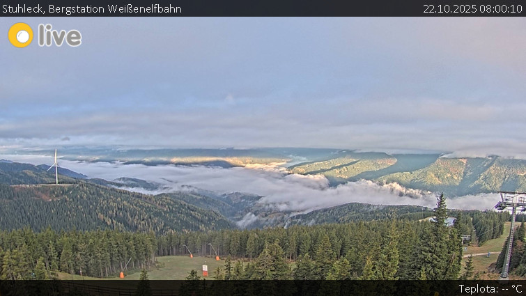 Stuhleck - Bergstation Weißenelfbahn - 22.10.2025 v 08:00 Stuhleck - Bergstation Weißenelfbahn - 22.10.2025 v 08:00