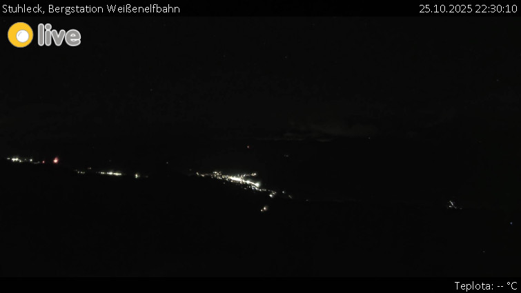 Stuhleck - Bergstation Weißenelfbahn - 25.10.2025 v 22:30 Stuhleck - Bergstation Weißenelfbahn - 25.10.2025 v 22:30