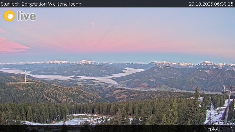 Stuhleck - Bergstation Weißenelfbahn - 29.10.2025 v 06:30 Stuhleck - Bergstation Weißenelfbahn - 29.10.2025 v 06:30