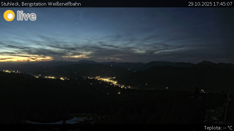 Stuhleck - Bergstation Weißenelfbahn - 29.10.2025 v 17:45 Stuhleck - Bergstation Weißenelfbahn - 29.10.2025 v 17:45