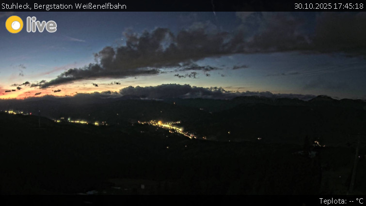 Stuhleck - Bergstation Weißenelfbahn - 30.10.2025 v 17:45 Stuhleck - Bergstation Weißenelfbahn - 30.10.2025 v 17:45
