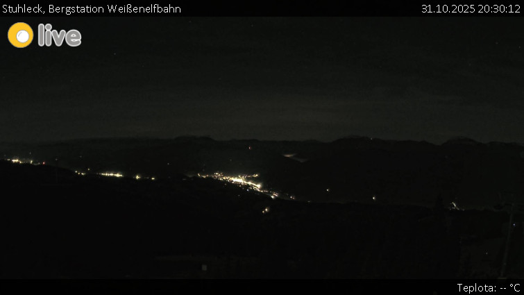 Stuhleck - Bergstation Weißenelfbahn - 31.10.2025 v 20:30 Stuhleck - Bergstation Weißenelfbahn - 31.10.2025 v 20:30