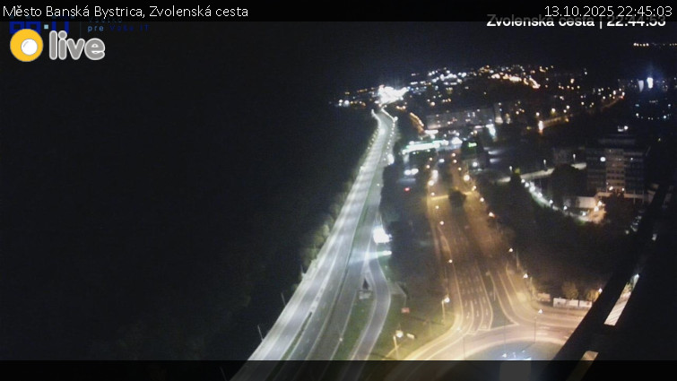 Město Banská Bystrica - Zvolenská cesta - 13.10.2025 v 22:45 Město Banská Bystrica - Zvolenská cesta - 13.10.2025 v 22:45