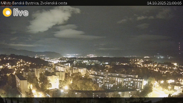 Město Banská Bystrica - Zvolenská cesta - 14.10.2025 v 21:00 Město Banská Bystrica - Zvolenská cesta - 14.10.2025 v 21:00