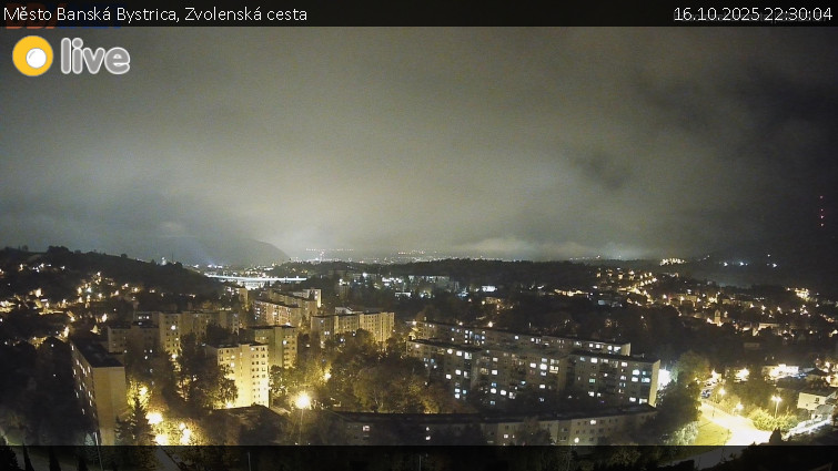 Město Banská Bystrica - Zvolenská cesta - 16.10.2025 v 22:30 Město Banská Bystrica - Zvolenská cesta - 16.10.2025 v 22:30