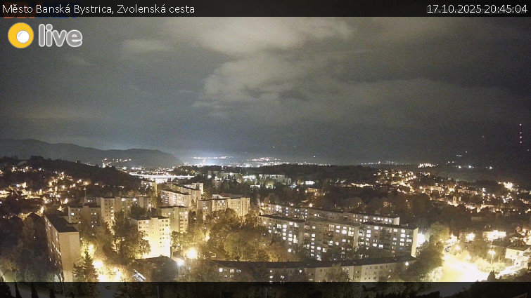 Město Banská Bystrica - Zvolenská cesta - 17.10.2025 v 20:45 Město Banská Bystrica - Zvolenská cesta - 17.10.2025 v 20:45