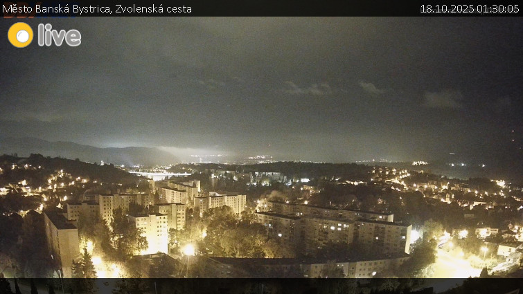 Město Banská Bystrica - Zvolenská cesta - 18.10.2025 v 01:30 Město Banská Bystrica - Zvolenská cesta - 18.10.2025 v 01:30