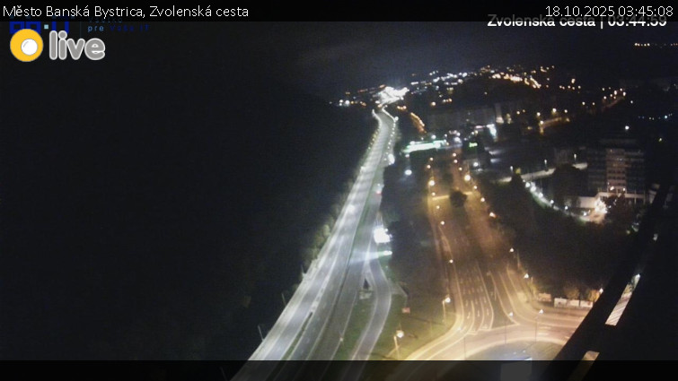 Město Banská Bystrica - Zvolenská cesta - 18.10.2025 v 03:45 Město Banská Bystrica - Zvolenská cesta - 18.10.2025 v 03:45