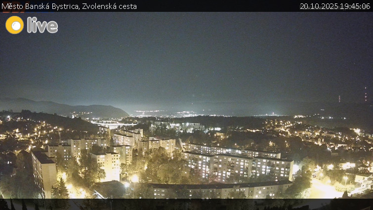 Město Banská Bystrica - Zvolenská cesta - 20.10.2025 v 19:45 Město Banská Bystrica - Zvolenská cesta - 20.10.2025 v 19:45
