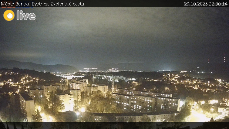 Město Banská Bystrica - Zvolenská cesta - 20.10.2025 v 22:00 Město Banská Bystrica - Zvolenská cesta - 20.10.2025 v 22:00