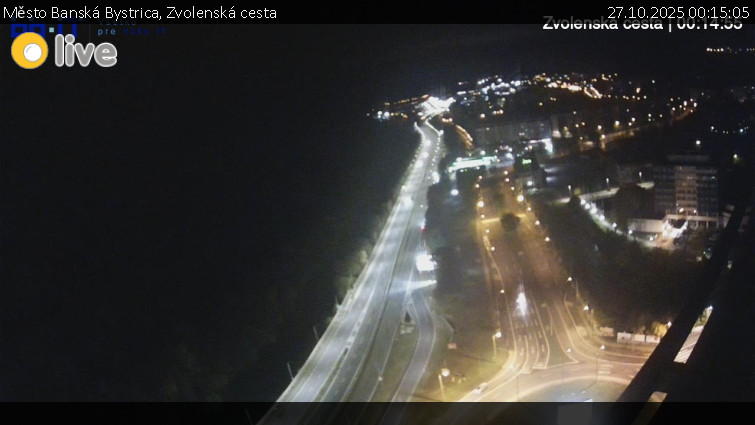 Město Banská Bystrica - Zvolenská cesta - 27.10.2025 v 00:15 Město Banská Bystrica - Zvolenská cesta - 27.10.2025 v 00:15