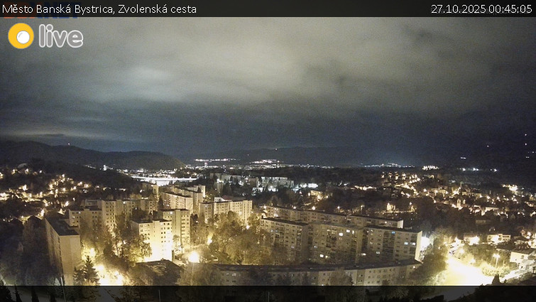 Město Banská Bystrica - Zvolenská cesta - 27.10.2025 v 00:45 Město Banská Bystrica - Zvolenská cesta - 27.10.2025 v 00:45