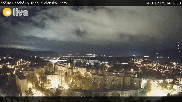 Město Banská Bystrica - Zvolenská cesta - 28.10.2025 v 04:30 Město Banská Bystrica - Zvolenská cesta - 28.10.2025 v 04:30