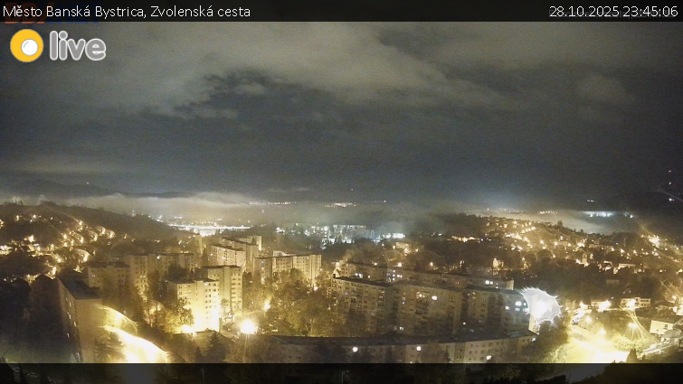Město Banská Bystrica - Zvolenská cesta - 28.10.2025 v 23:45 Město Banská Bystrica - Zvolenská cesta - 28.10.2025 v 23:45