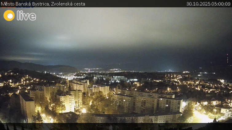 Město Banská Bystrica - Zvolenská cesta - 30.10.2025 v 05:00 Město Banská Bystrica - Zvolenská cesta - 30.10.2025 v 05:00