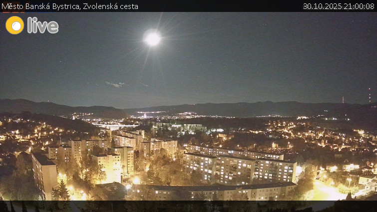 Město Banská Bystrica - Zvolenská cesta - 30.10.2025 v 21:00 Město Banská Bystrica - Zvolenská cesta - 30.10.2025 v 21:00