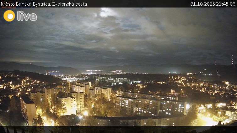 Město Banská Bystrica - Zvolenská cesta - 31.10.2025 v 21:45 Město Banská Bystrica - Zvolenská cesta - 31.10.2025 v 21:45
