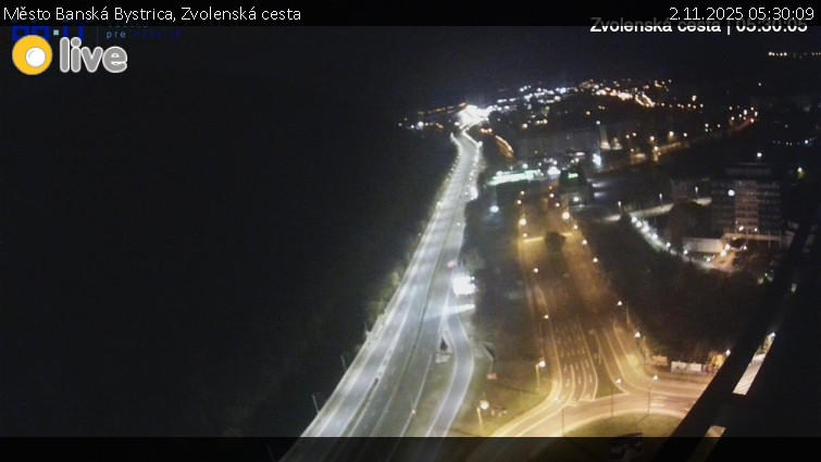 Město Banská Bystrica - Zvolenská cesta - 2.11.2025 v 05:30 Město Banská Bystrica - Zvolenská cesta - 2.11.2025 v 05:30