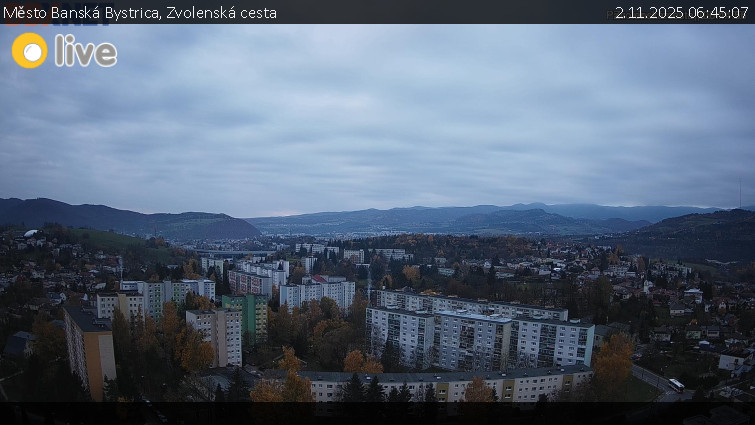 Město Banská Bystrica - Zvolenská cesta - 2.11.2025 v 06:45 Město Banská Bystrica - Zvolenská cesta - 2.11.2025 v 06:45
